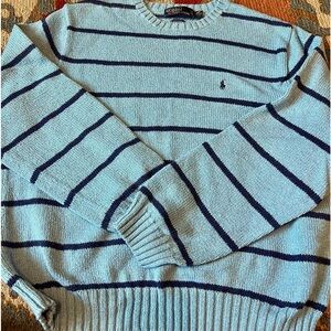 Vintage cozy cotton striped sweater Polo by Ralph Lauren men's size XXL